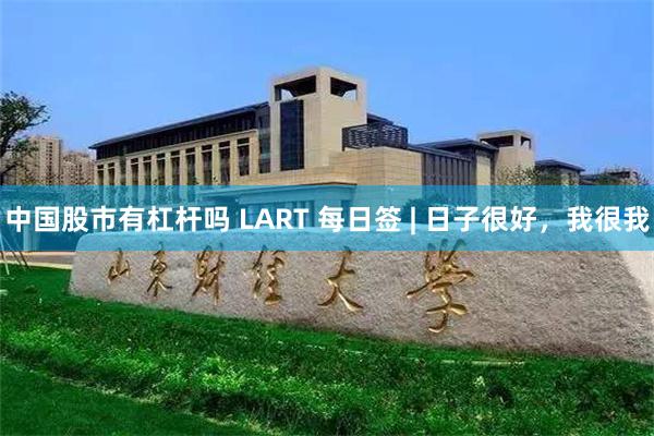 中国股市有杠杆吗 LART 每日签 | 日子很好，我很我