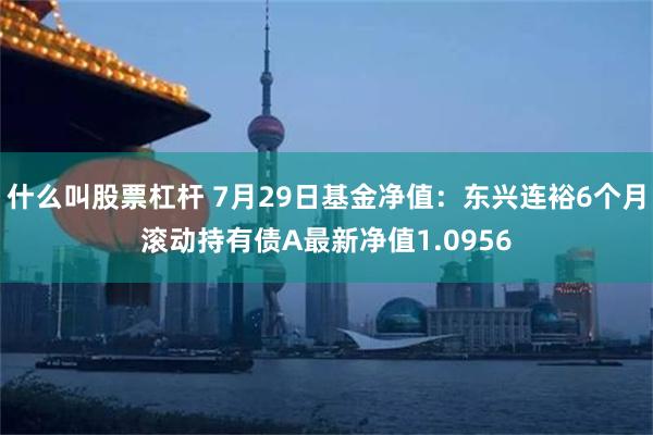 什么叫股票杠杆 7月29日基金净值：东兴连裕6个月滚动持有债A最新净值1.0956