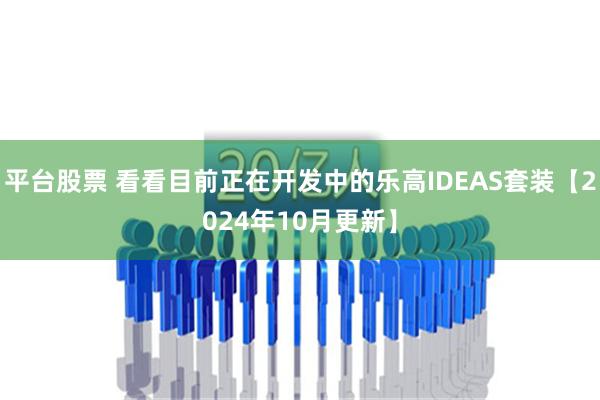 平台股票 看看目前正在开发中的乐高IDEAS套装【2024年10月更新】