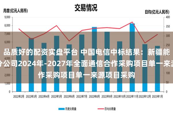 品质好的配资实盘平台 中国电信中标结果：新疆能源活性炭分公司2024年-2027年全面通信合作采购项目单一来源项目采购