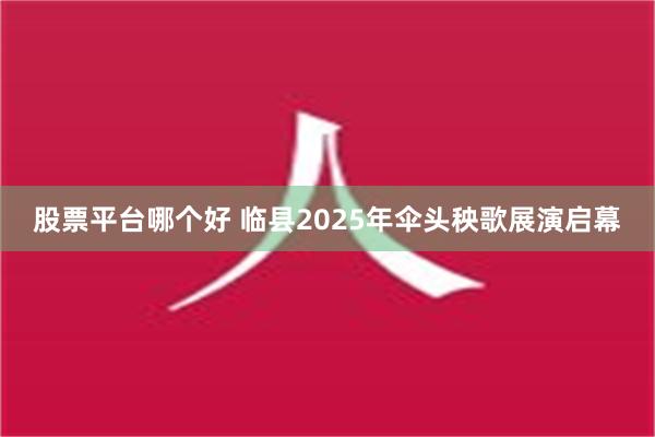 股票平台哪个好 临县2025年伞头秧歌展演启幕